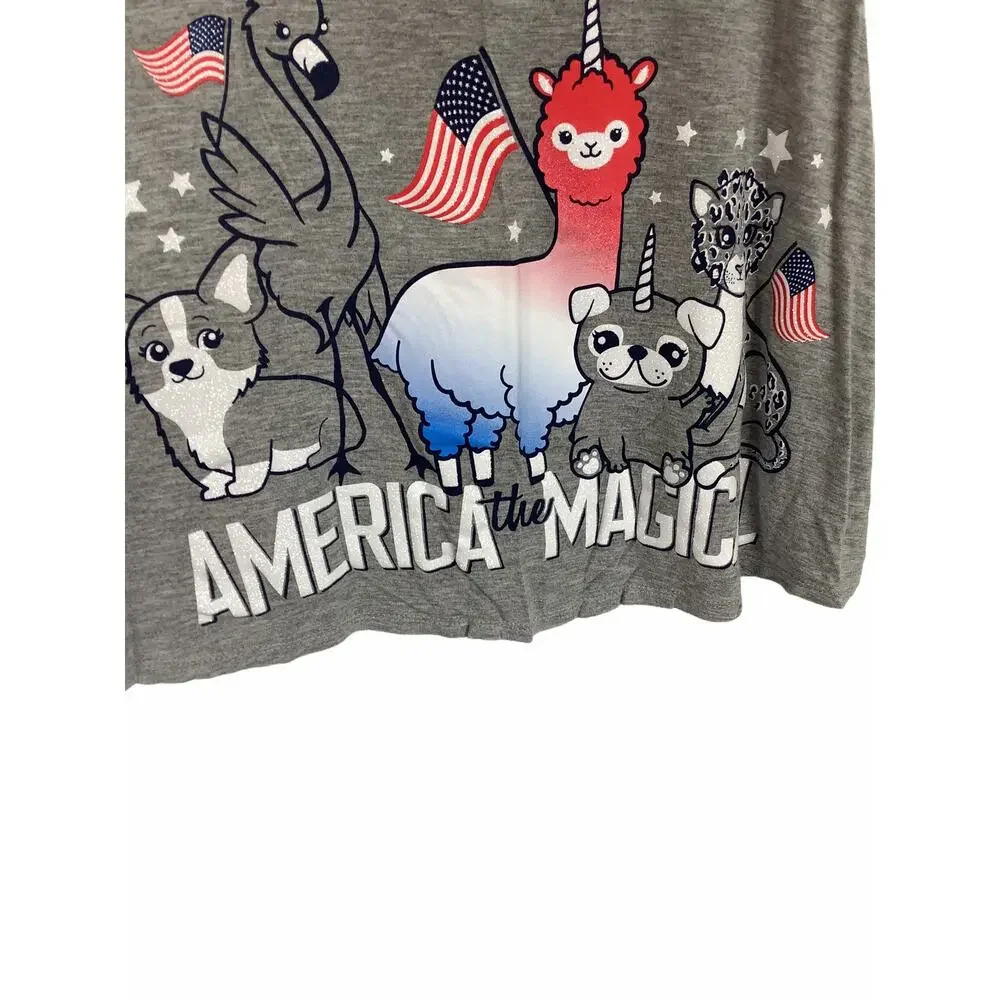 Justice Girl’s Gray American Themed Tank Top 10